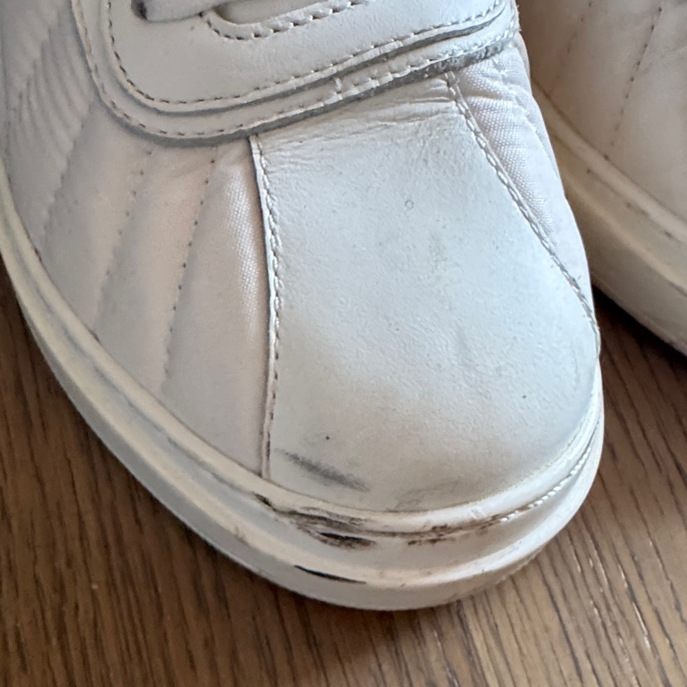Palm Angels White Sneakers With Blue Detail View 6